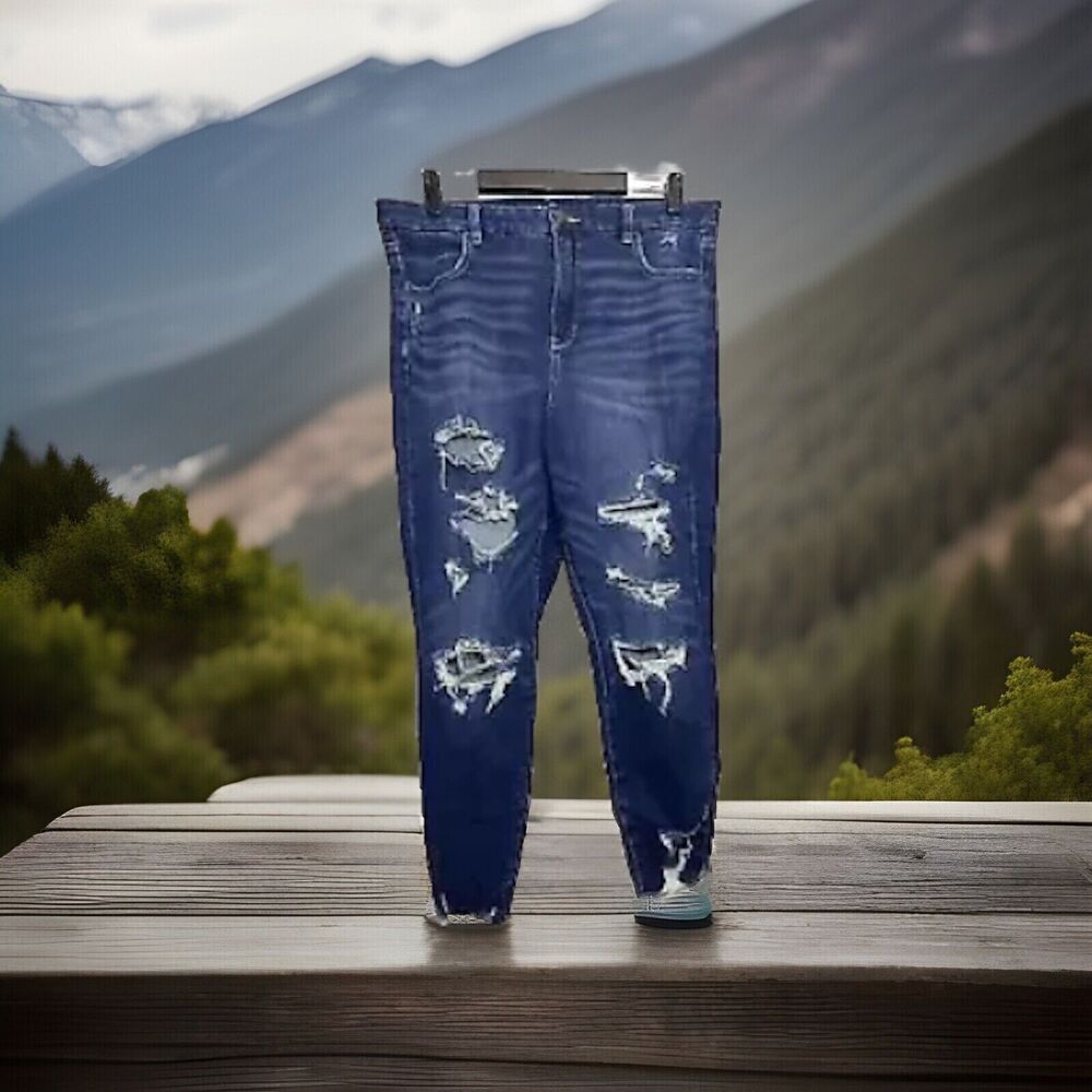 American Eagle Size 16 Dream Jean Next Level Stretch Distressed Hi Rise Jegging